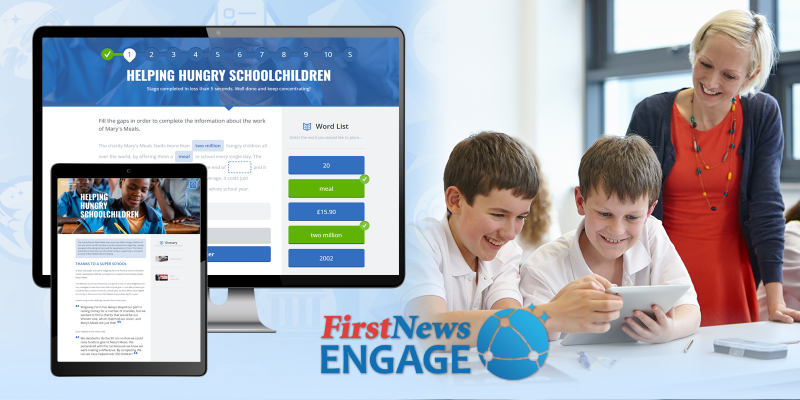 A comprehension activity on First News Engage
