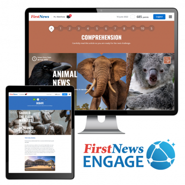 Interactive reading activities on First News Engage