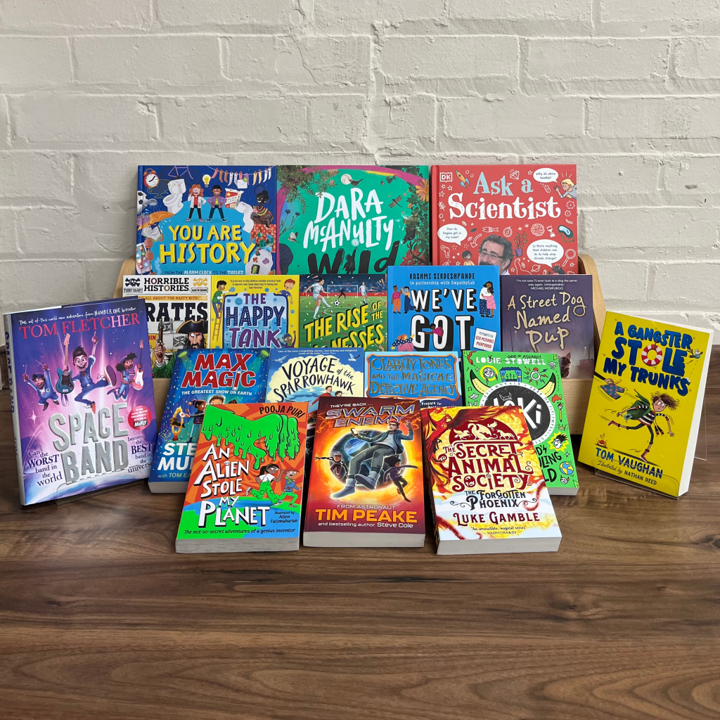 A photo showing a selection of the books in this giveaway